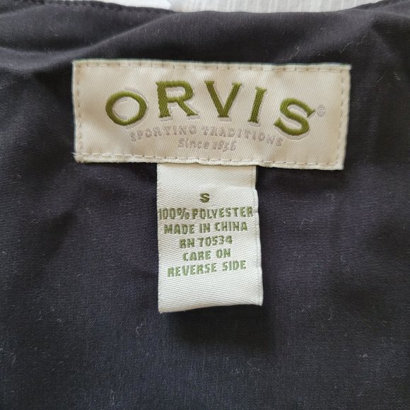 Orvis Button Up Oversized Tunic Short Sleeve Top, Black, Size Small - Picture 4 of 4